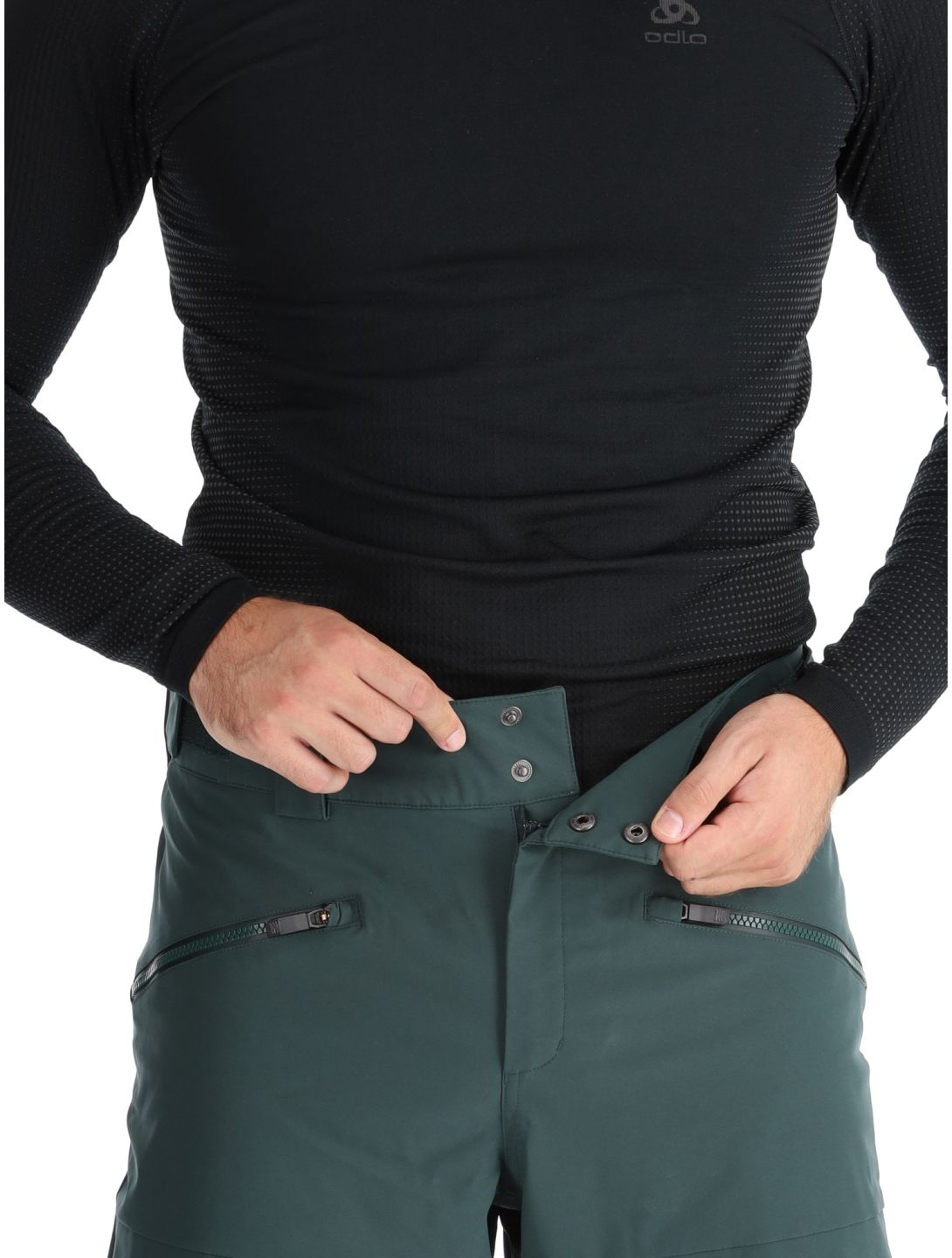 Ziener, Rappold pantaloni da sci uomo Dark Jungle verde 