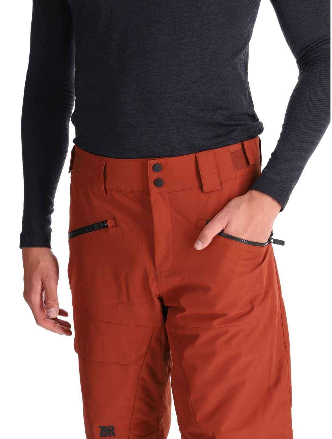 Ziener, Rappold pantaloni da sci uomo Woody Brown marrone 