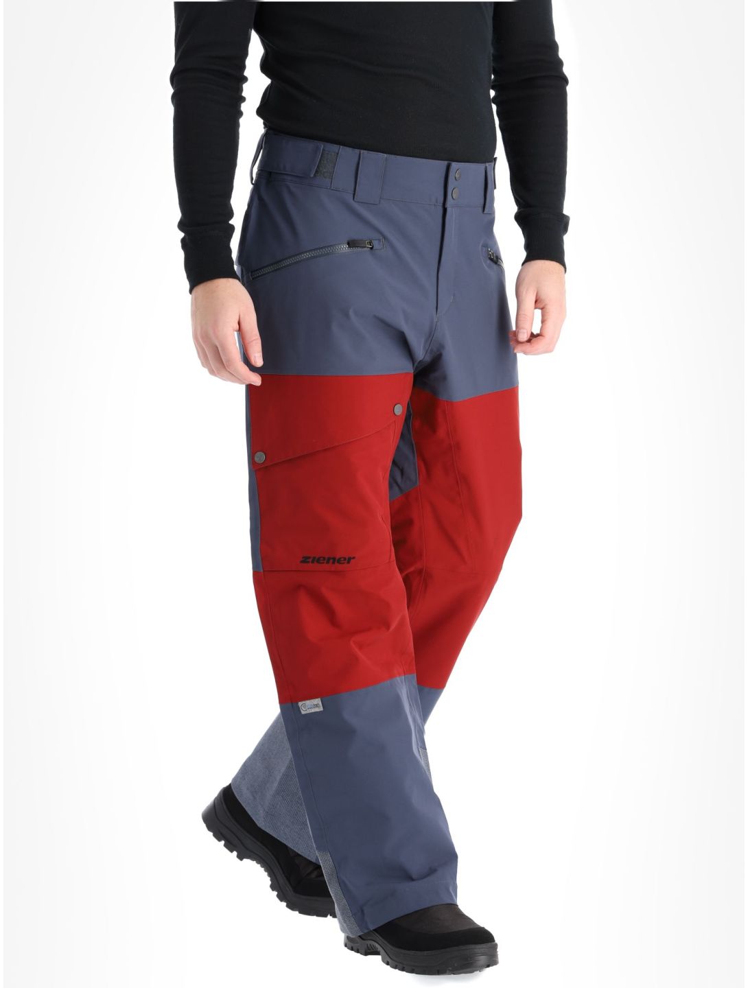 Ziener, Tiffin pantaloni da sci uomo Ombre grigio 