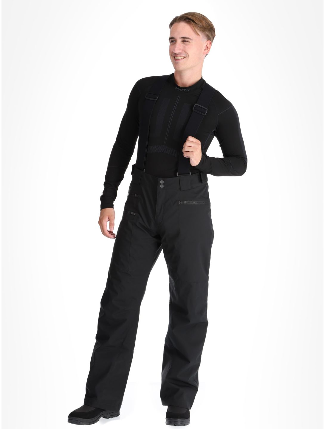 Ziener, Tronador pantaloni da sci uomo Black nero 