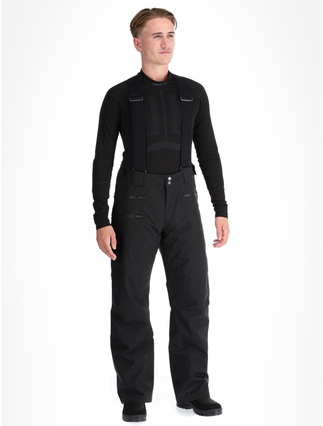 Ziener, Tronador pantaloni da sci uomo Black nero 