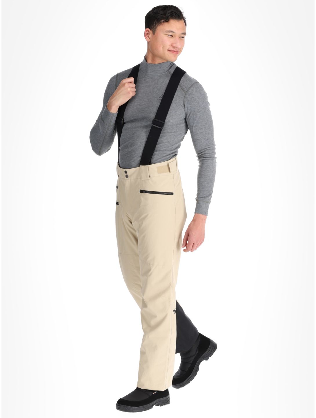 Ziener, Tronador pantaloni da sci uomo Cashew Ripstop beige 