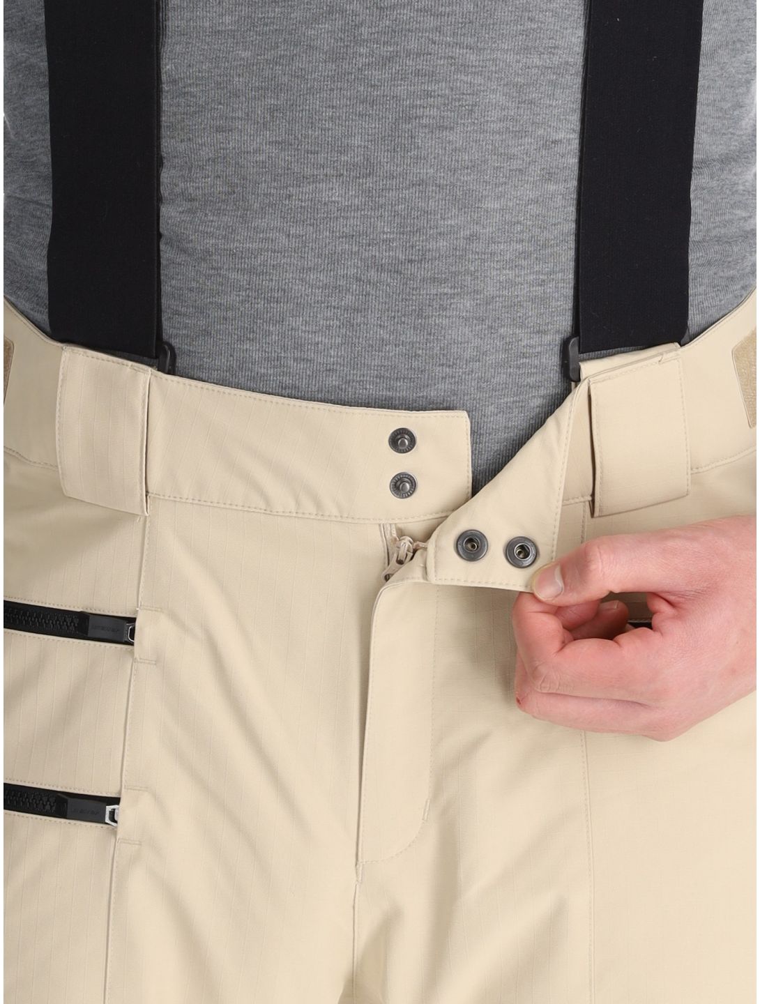 Ziener, Tronador pantaloni da sci uomo Cashew Ripstop beige 