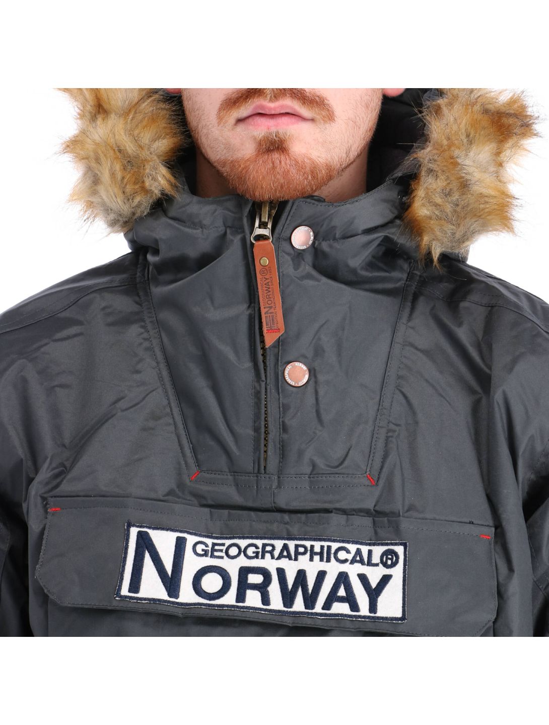 Geographical Norway, Barman Men 068 Bs2 anorak uomo dark grigio 