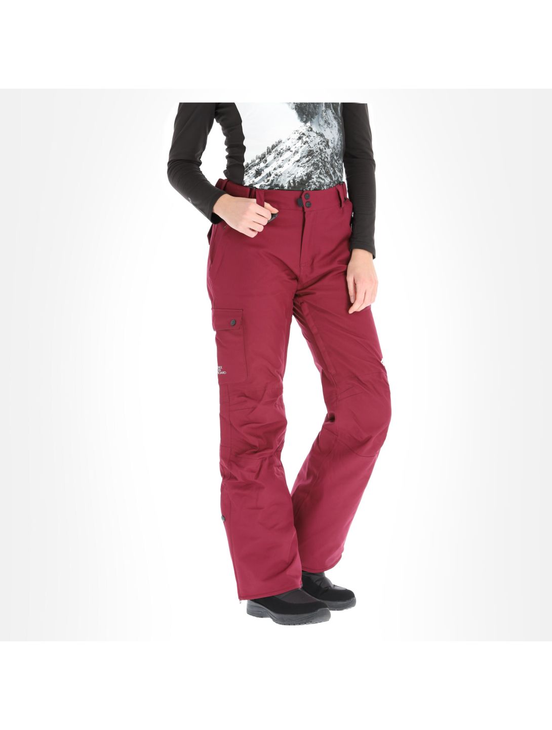 4F, H4Z20-SPDS001 pantaloni da sci donna burgundy viola 