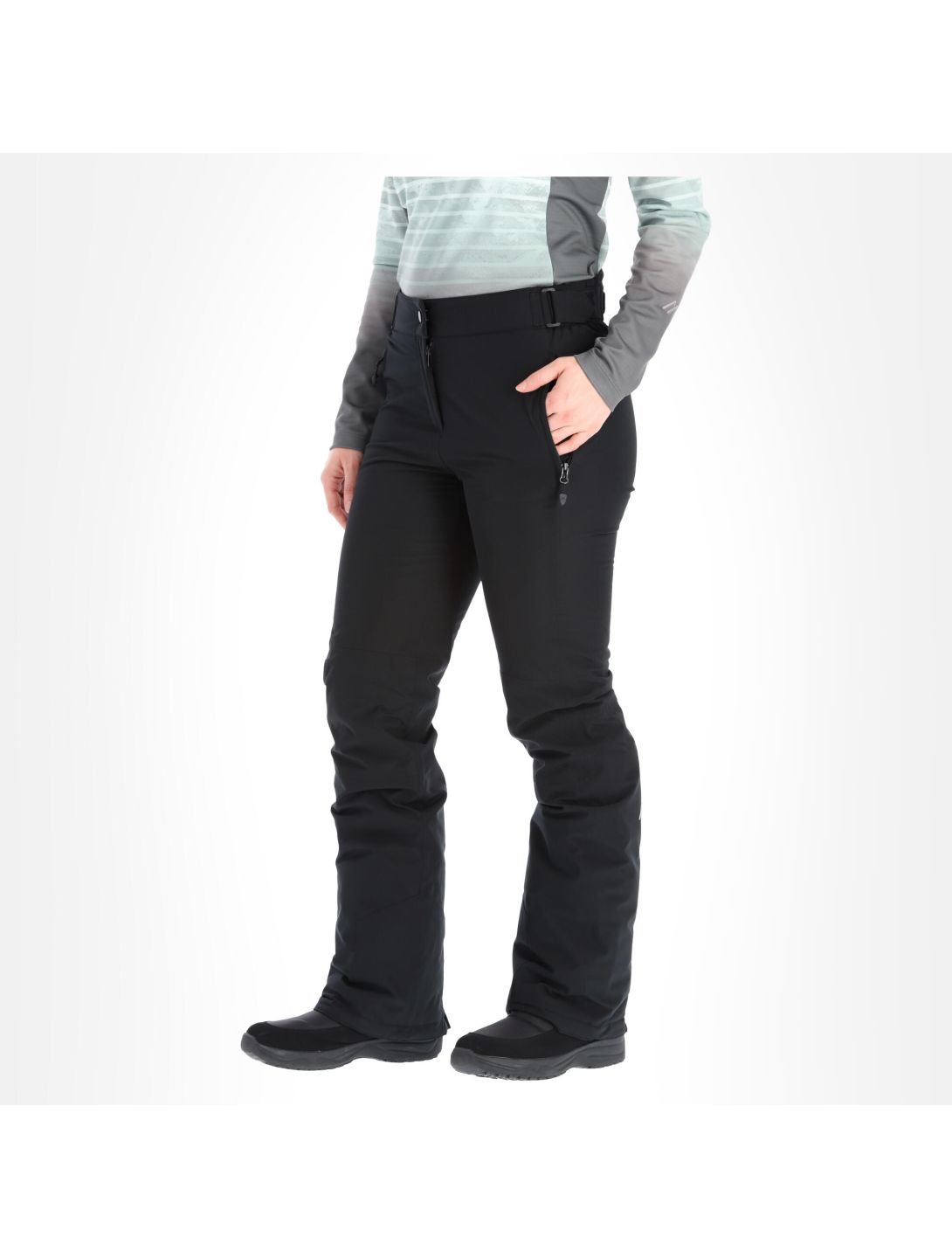 Maier Sports, Vroni Slim pantaloni da sci conformato lungo donna nero 