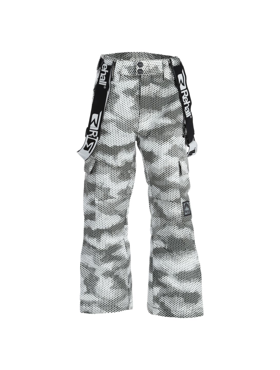 Rehall, Edge-R-Jr pantaloni da sci bambino camo bianco