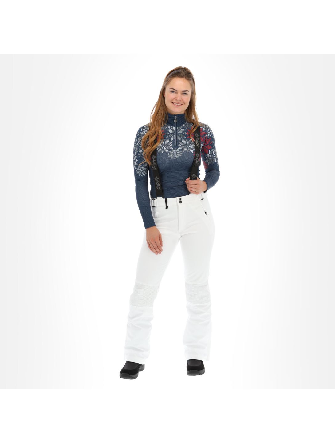 Kilpi, Dione-W pantaloni da sci softshell slim fit donna bianco 