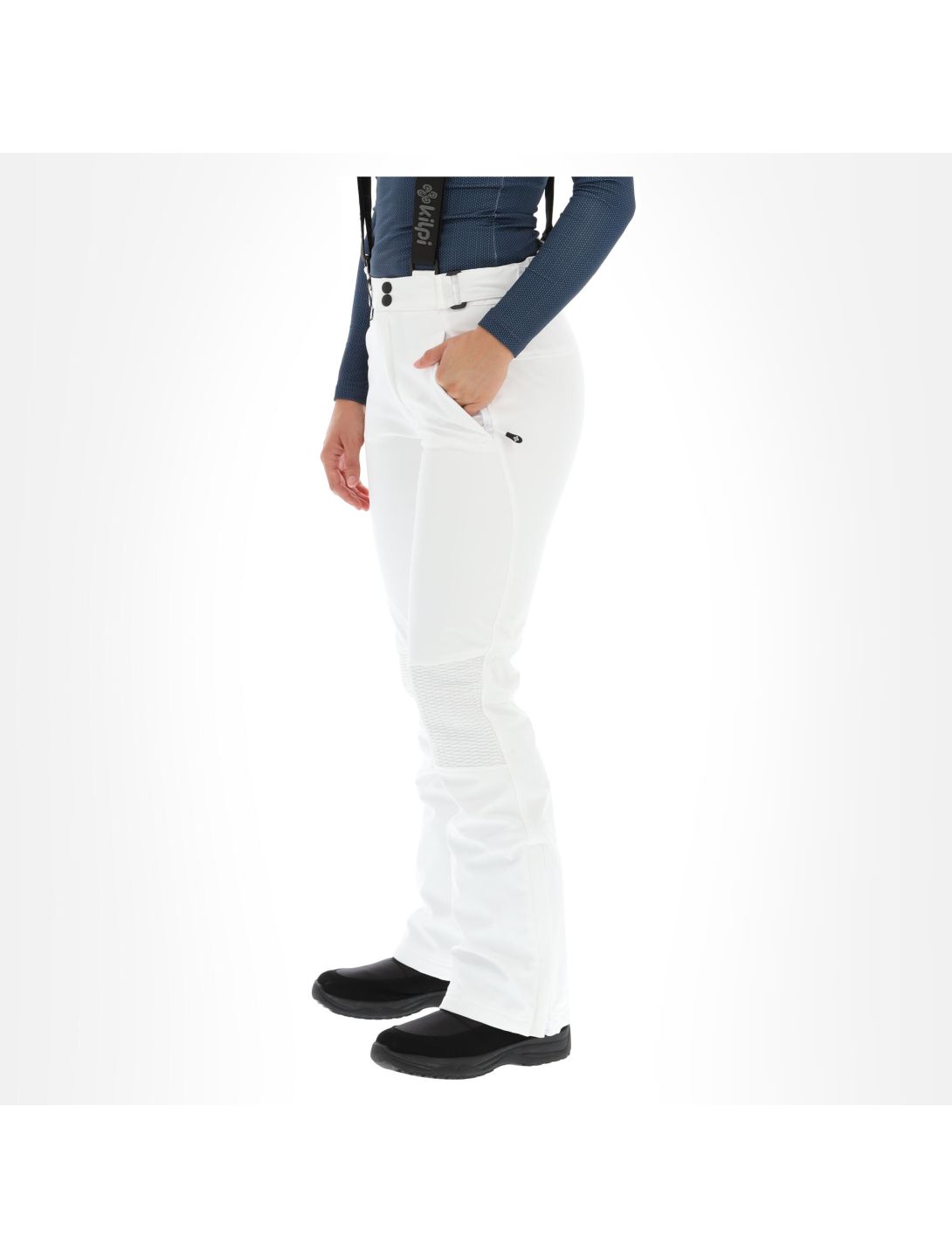 Kilpi, Dione-W pantaloni da sci softshell slim fit donna bianco 