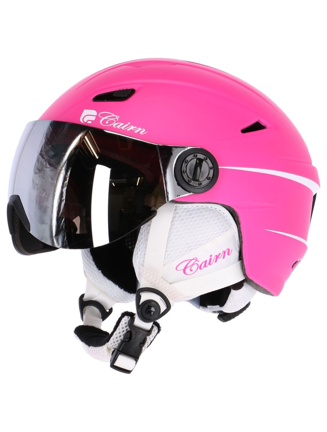 Cairn, Electron Visor, casco sci, bambino, fuxia opaco