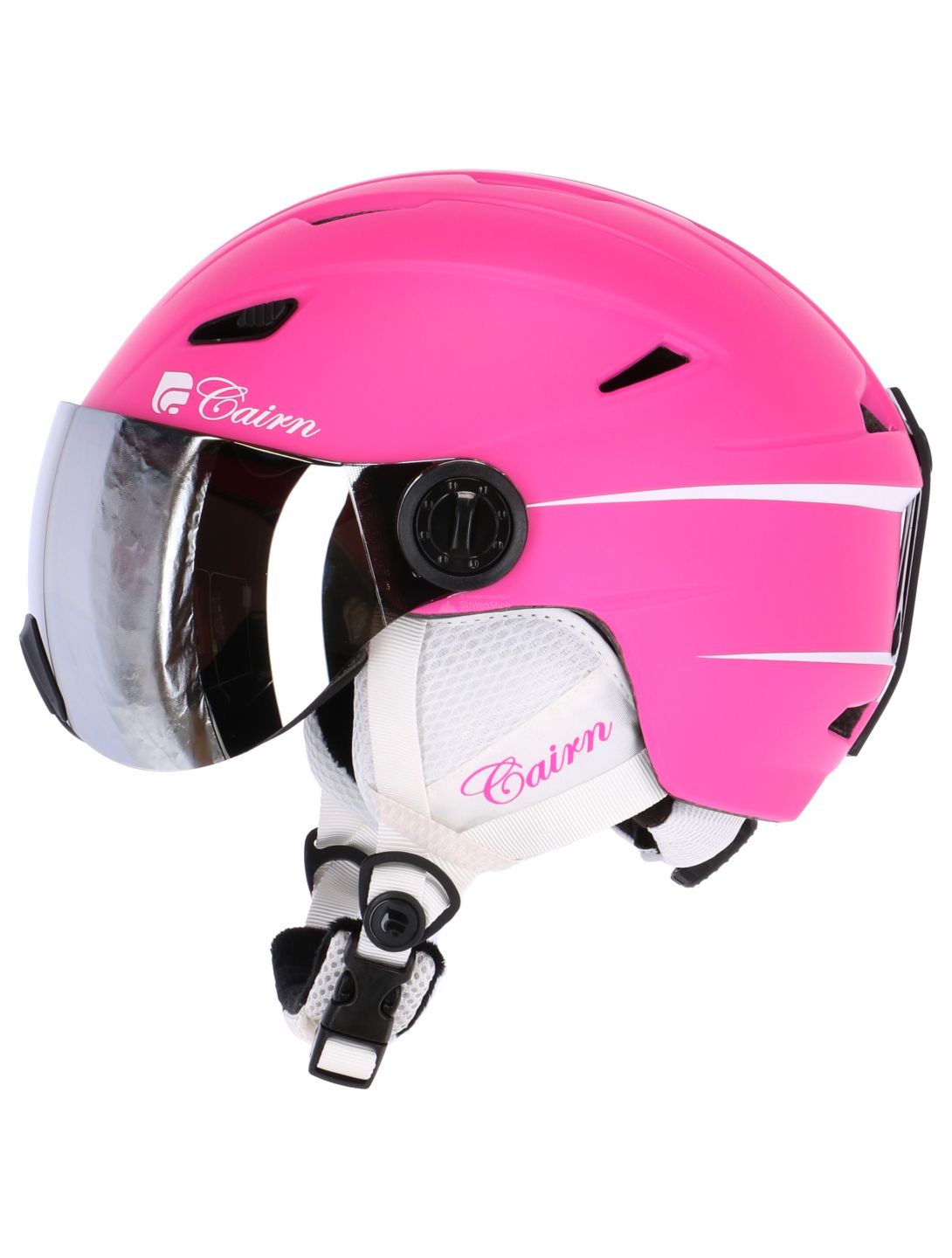 Cairn, Electron Visor, casco sci, bambino, fuxia opaco