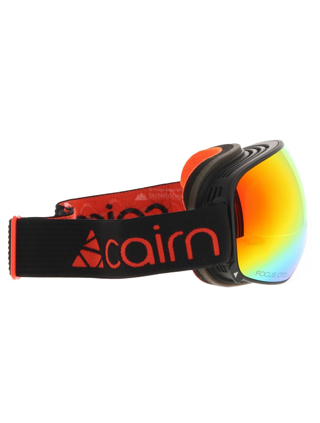 Cairn, Focus Otg mascherina da sci unisex Mat Black Orange Mirror arancio, nero 