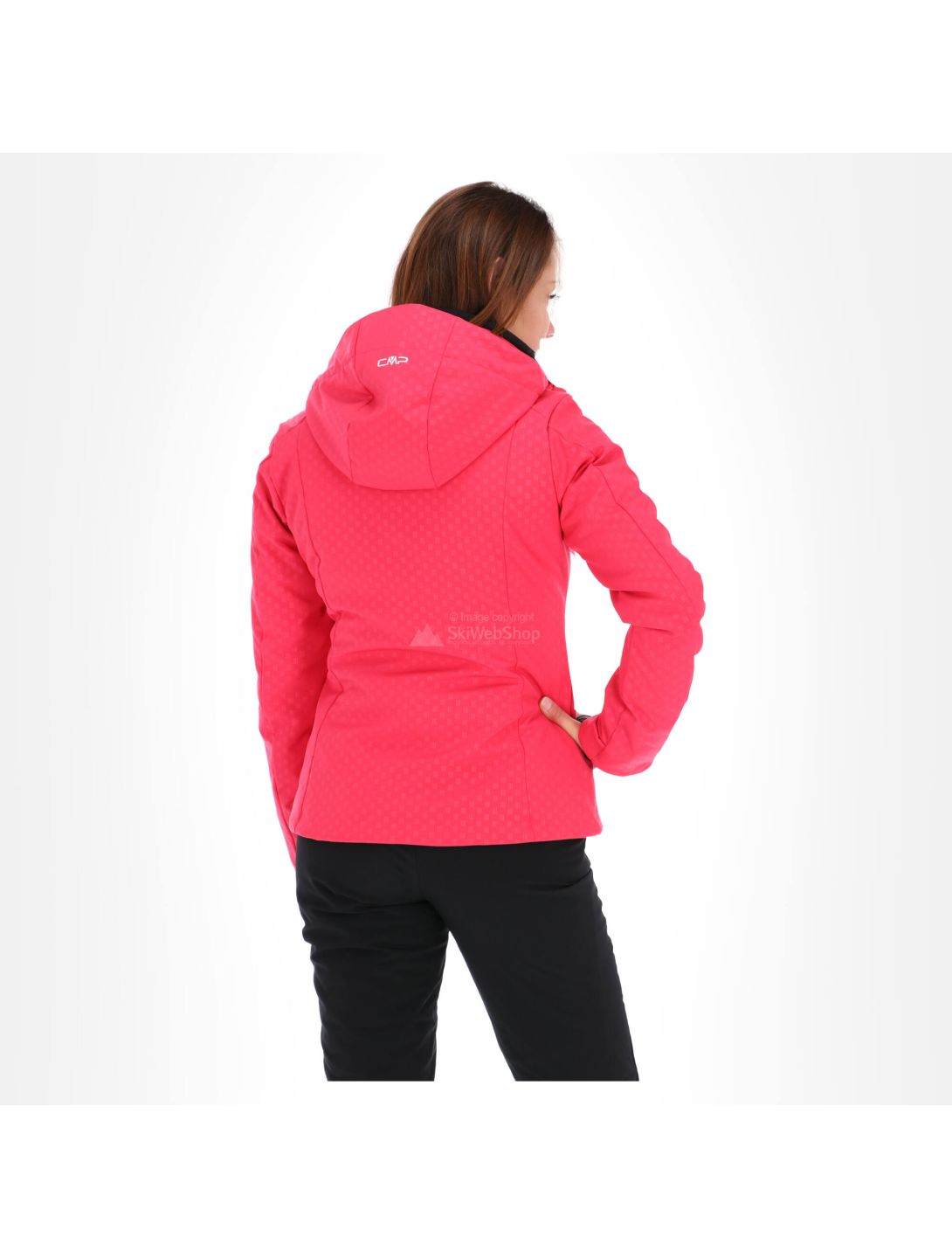 CMP, softshell, donna, giacca con zip, cappuccio, rosa granita