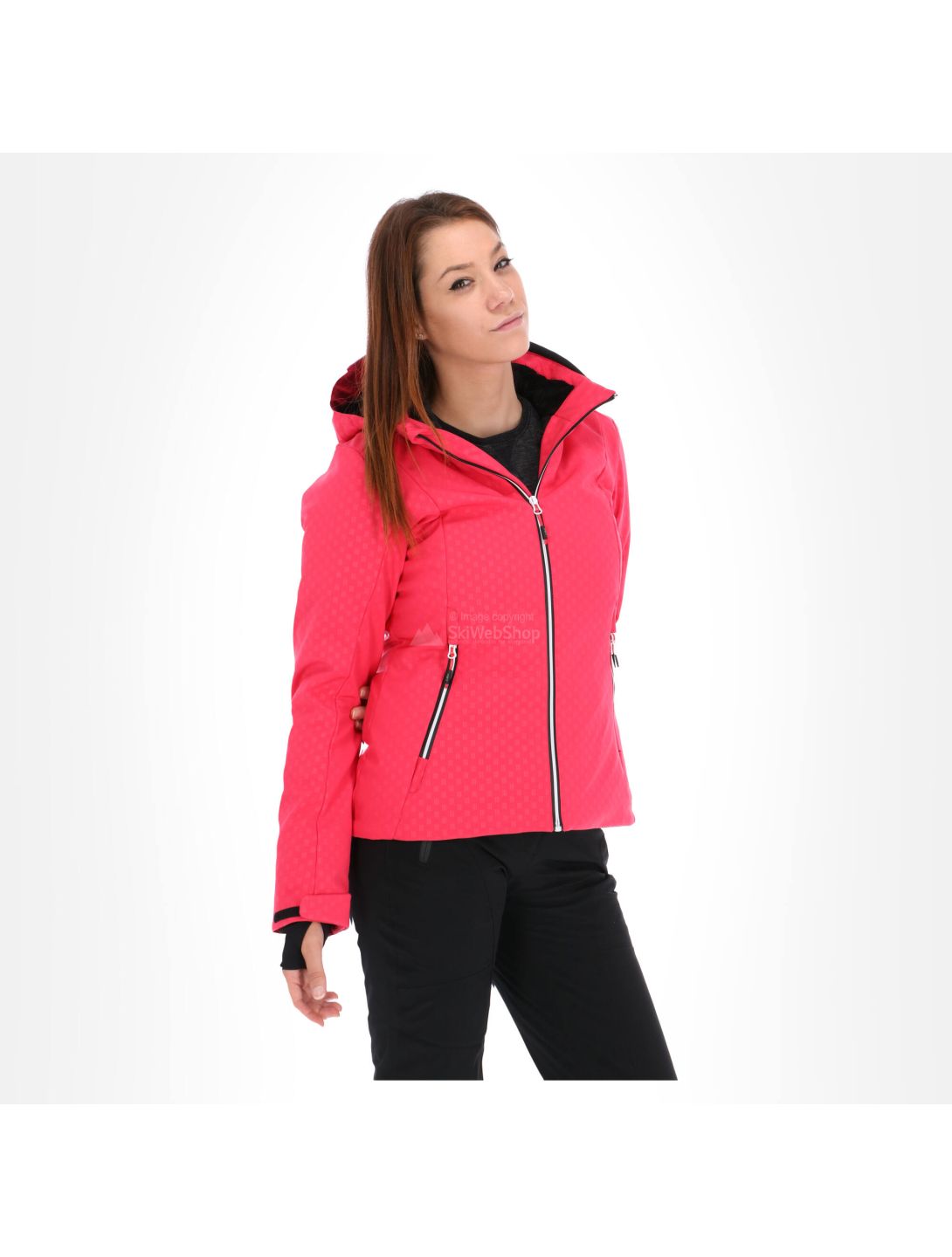 CMP, softshell, donna, giacca con zip, cappuccio, rosa granita