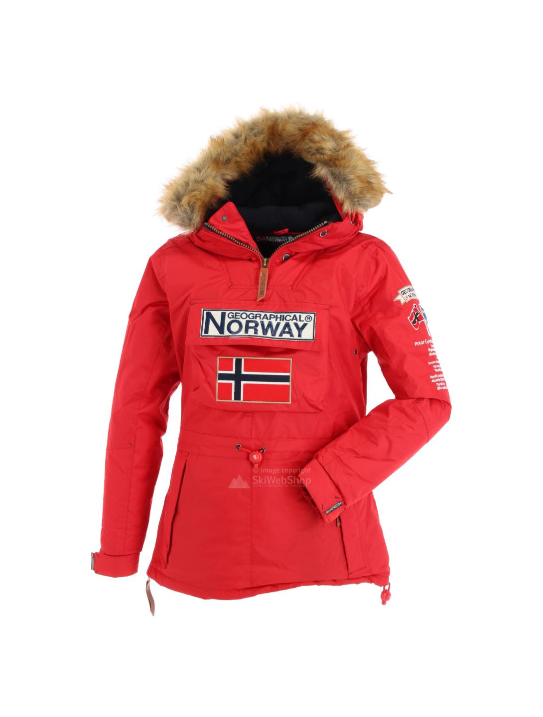 Geographical Norway, Boomera new 056, giacca invernale, donna, rosso