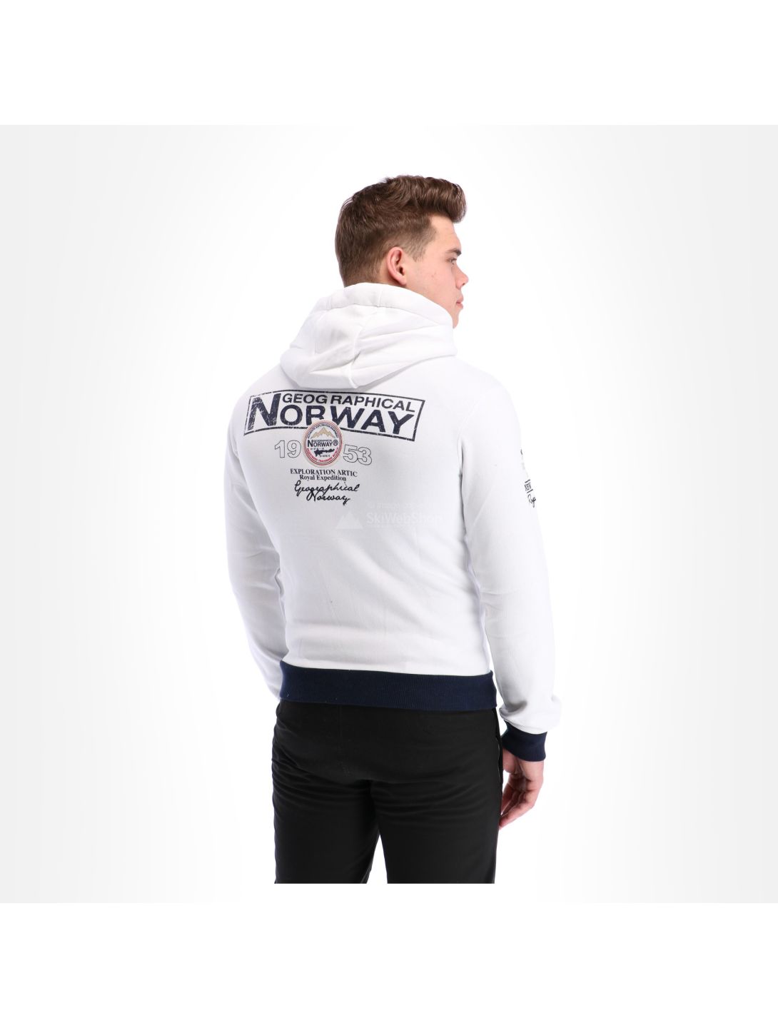 GEOGRAPHICAL NORWAY, Felpa Bianco Uomo