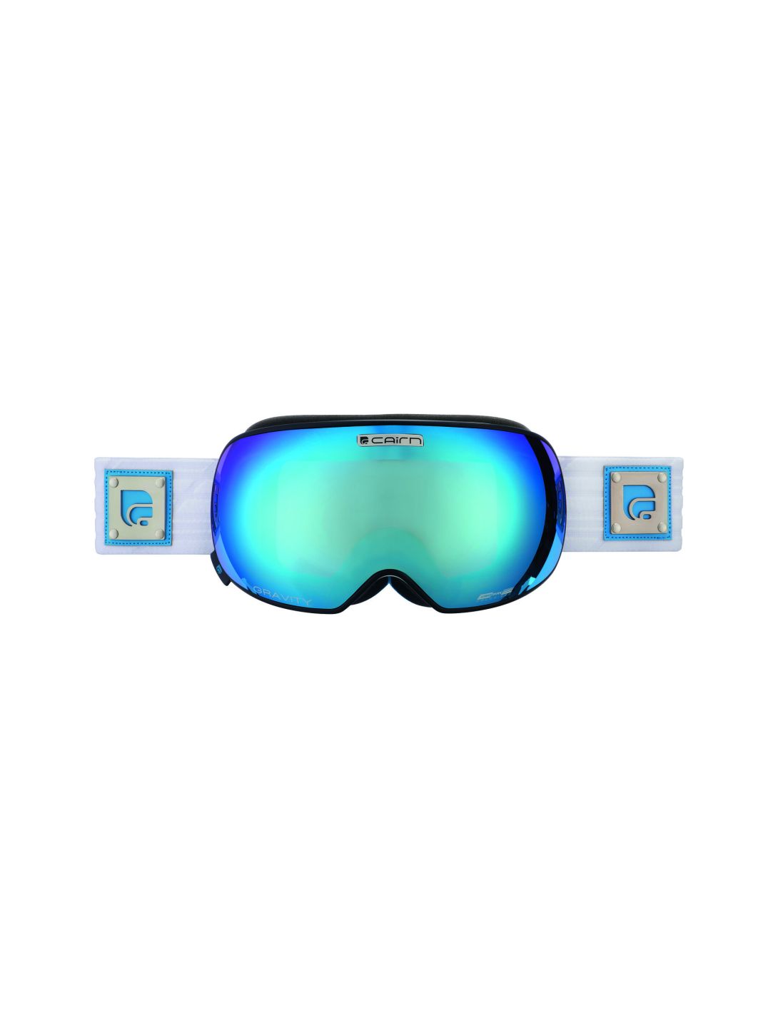 Cairn, Gravity, ski goggles, Mat white-blue