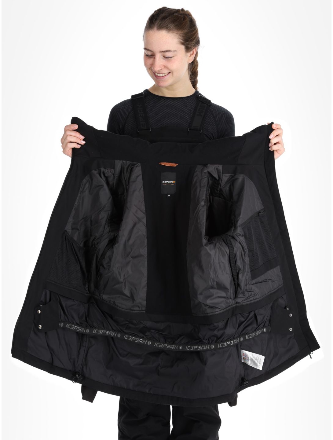 Icepeak, Curran giacca sci donna Black nero 