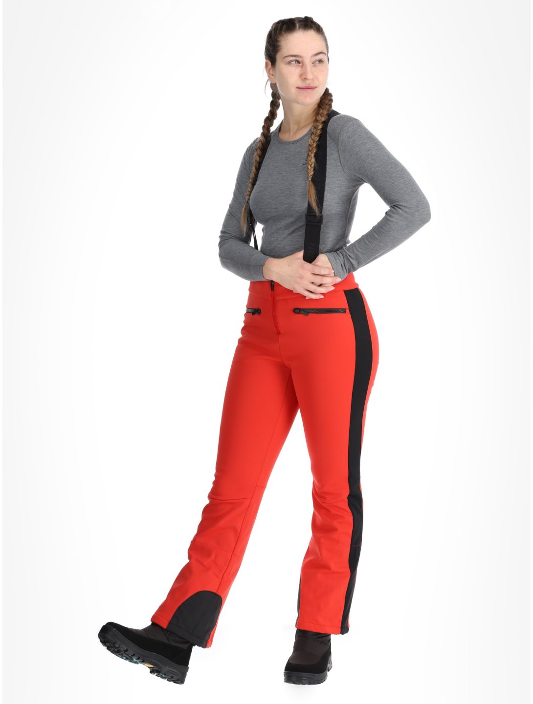 Icepeak, Ellsworth pantaloni da sci softshell donna Coral-Red rosso 