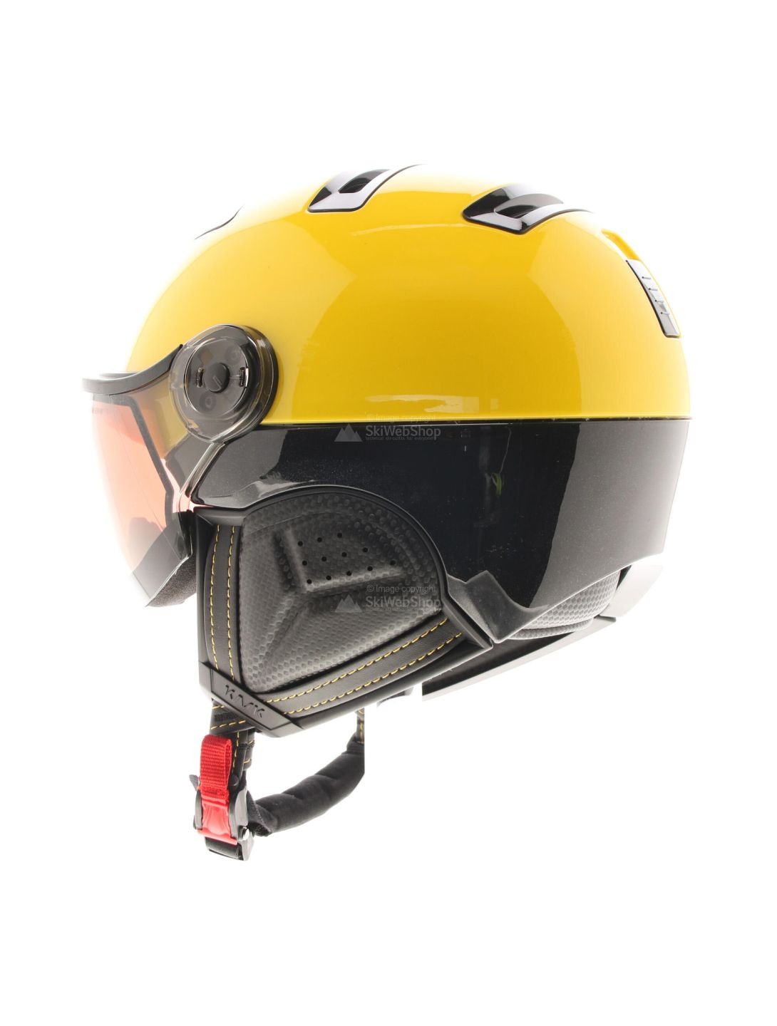 Kask, Montecarlo photochromic, caschetto con visiera, OTG, giallo/rosso/nero