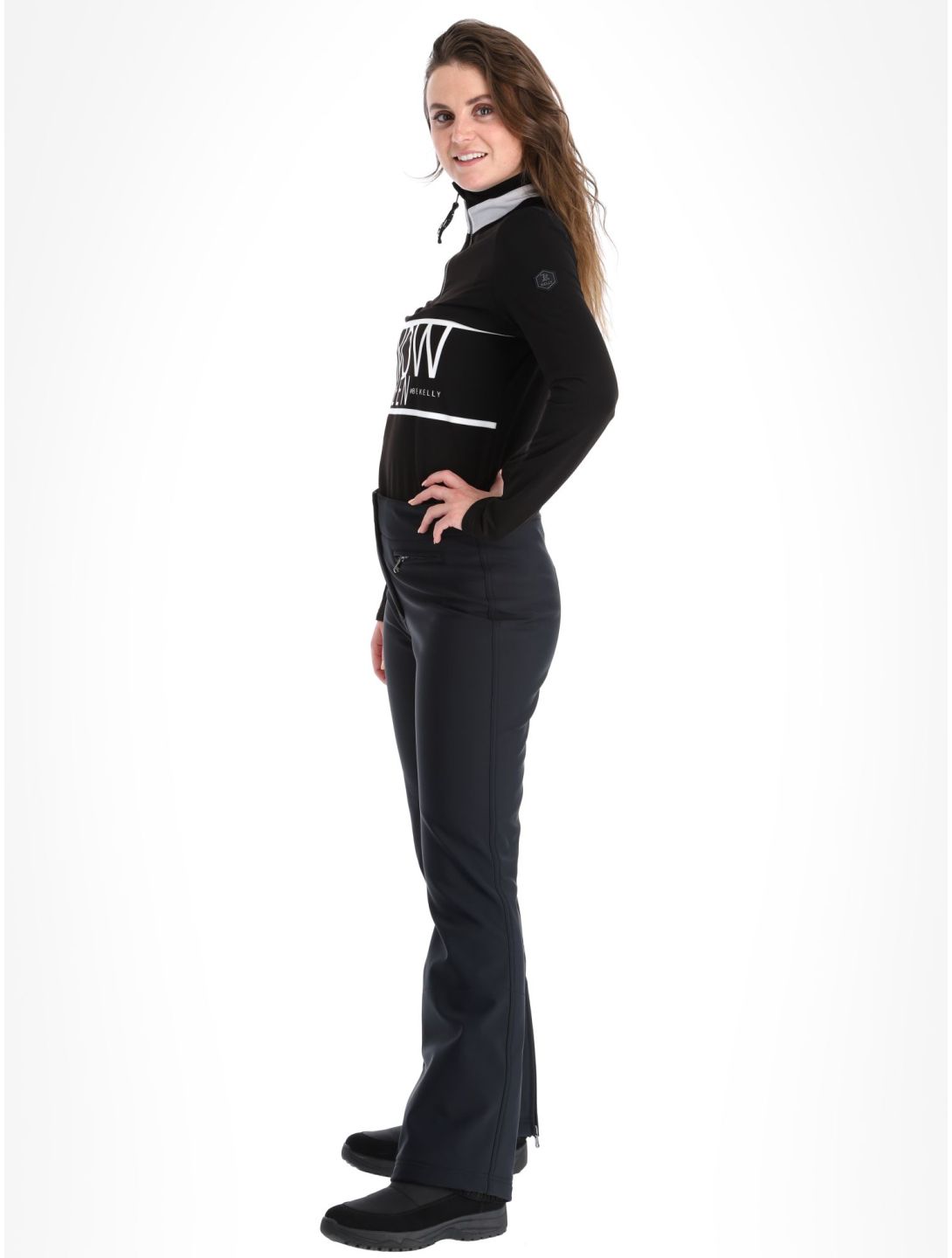 Kelly, Liz pantaloni da sci softshell donna Black nero 