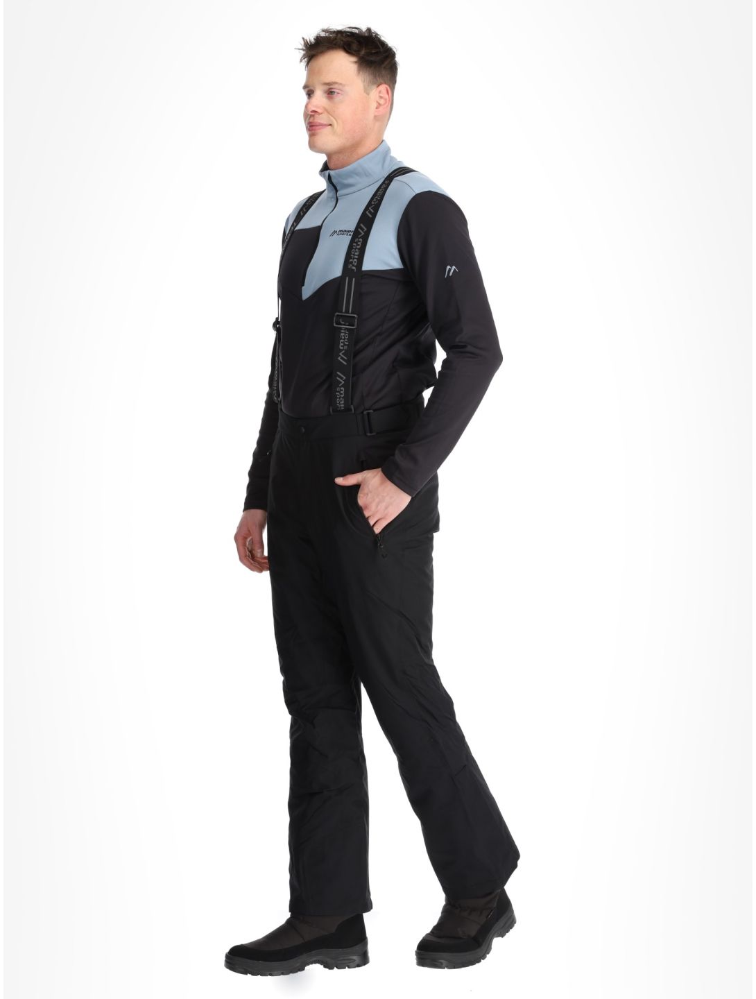 Maier Sports, Anton 2.1 pantaloni da sci conformato corto uomo Black nero 