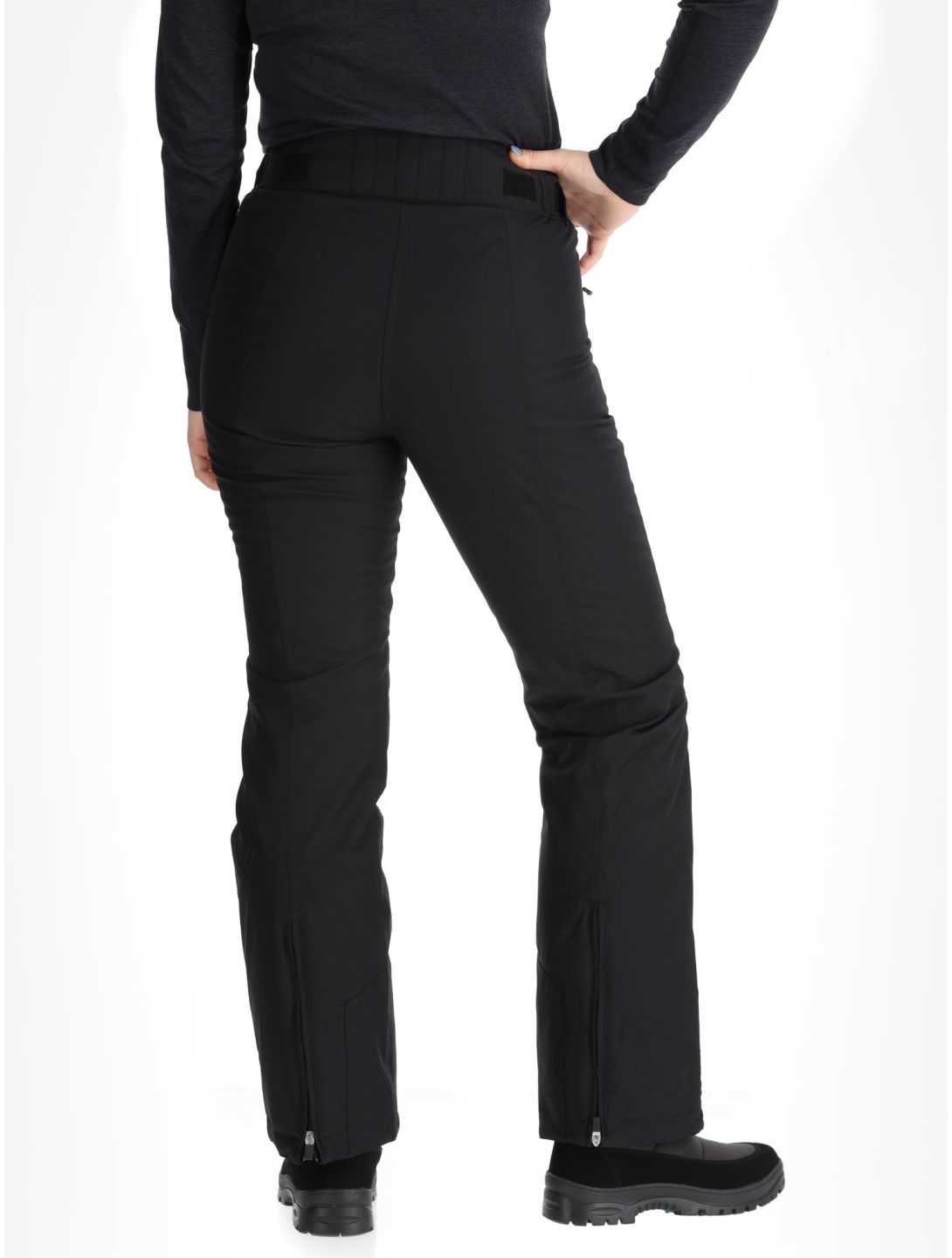 Maier Sports, Vroni Slim 2.0 pantaloni da sci conformato lungo donna Black nero 