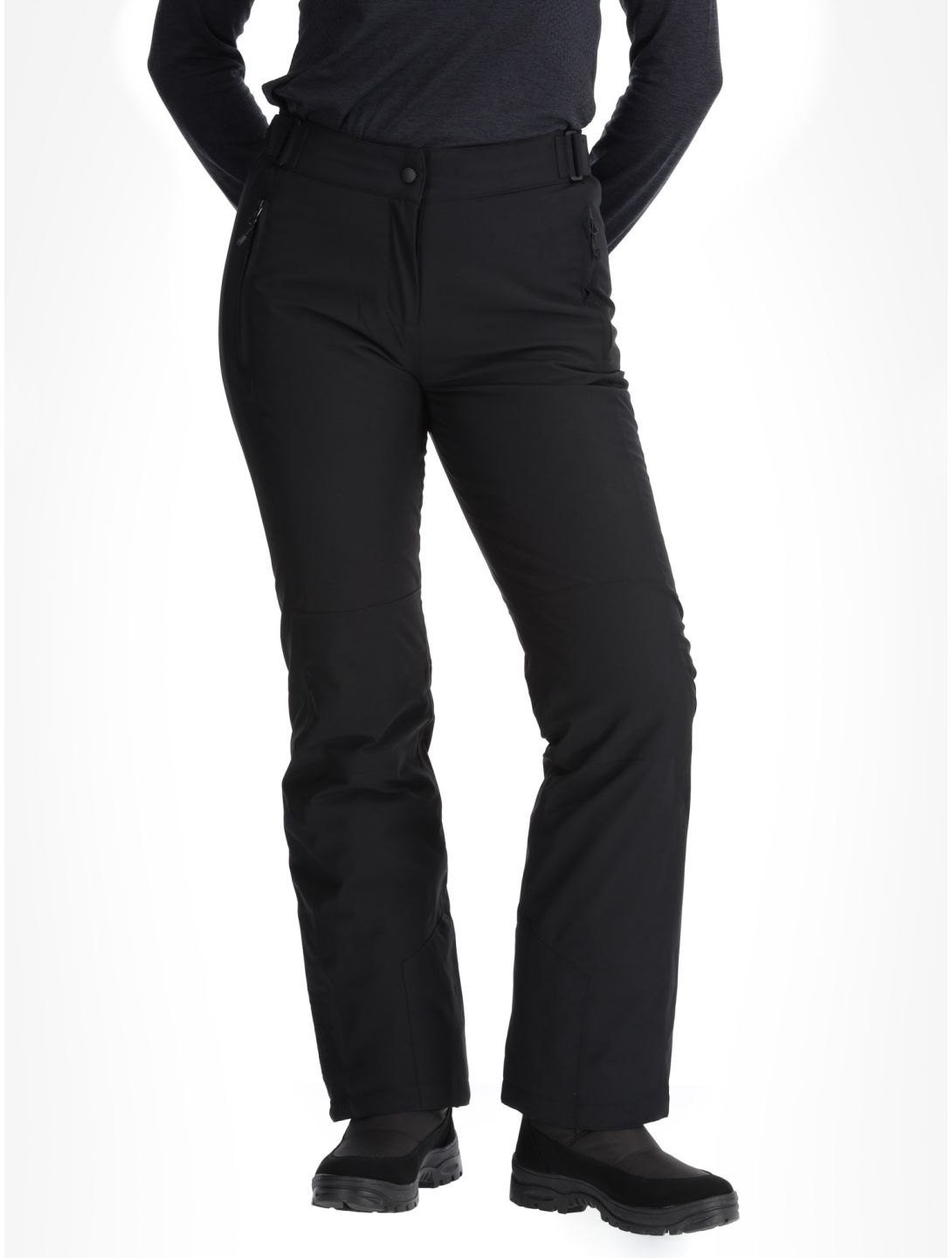 Maier Sports, Vroni Slim 2.0 pantaloni da sci conformato lungo donna Black nero 