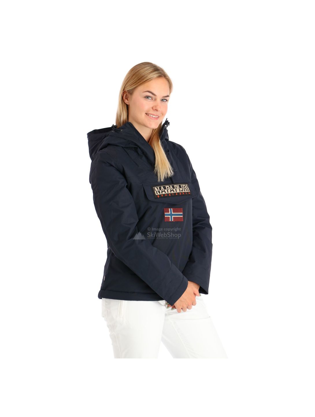 Napapijri, Rainforest pocket 2 anorak, giacca invernale, donna, blu navy