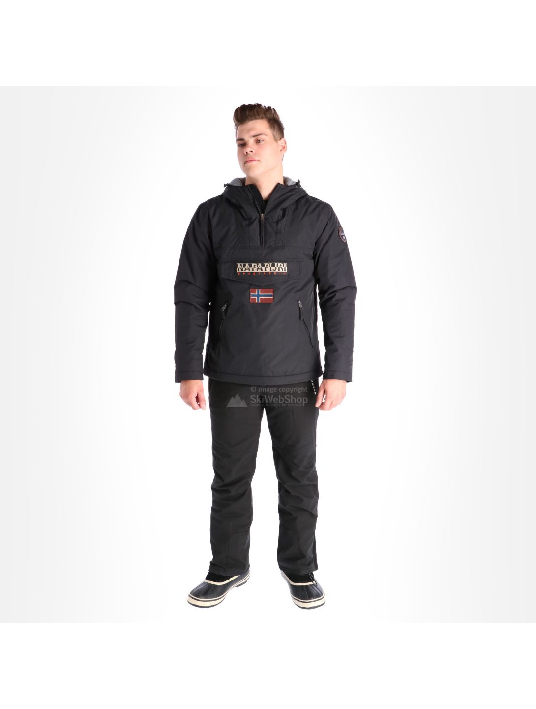 Napapijri, Rainforest  anorak con tascone, giacca invernale, uomo, nero