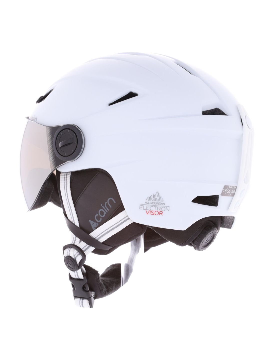 Cairn, Electron Visor S3 caschetto con visiera bianco 