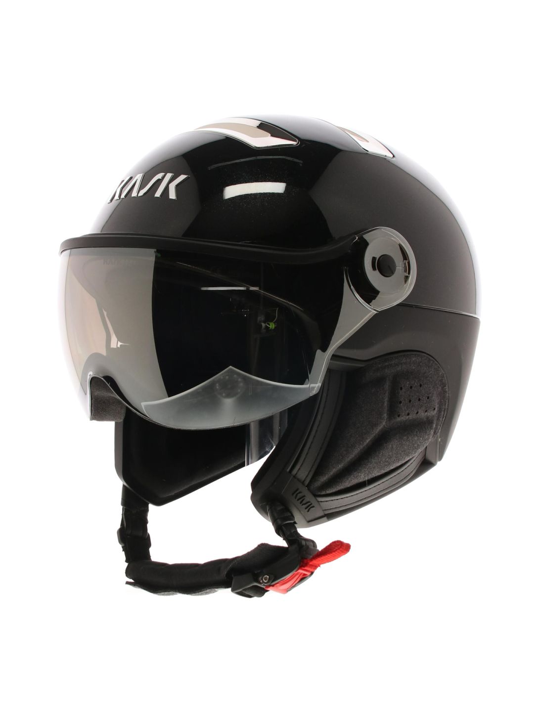 Kask, Piuma-R Chrome Visor caschetto con visiera unisex Black/Silver nero, Zilver 