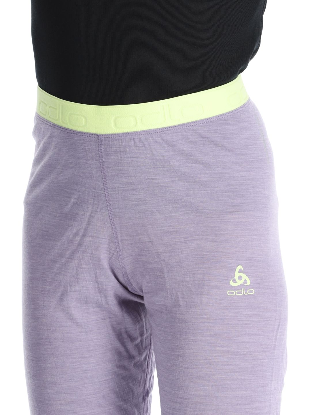 Odlo, Natural Performance PW 150 pantaloni termici donna Gray Ridge Melange - Shadow Lime grigio, verde 