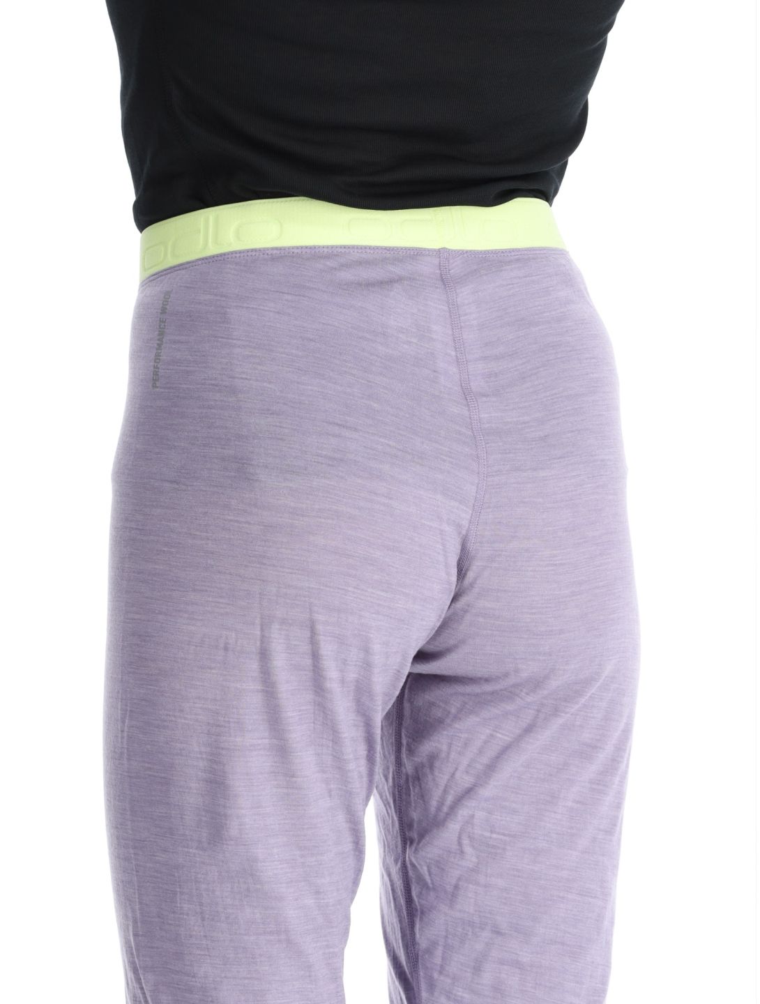 Odlo, Natural Performance PW 150 pantaloni termici donna Gray Ridge Melange - Shadow Lime grigio, verde 