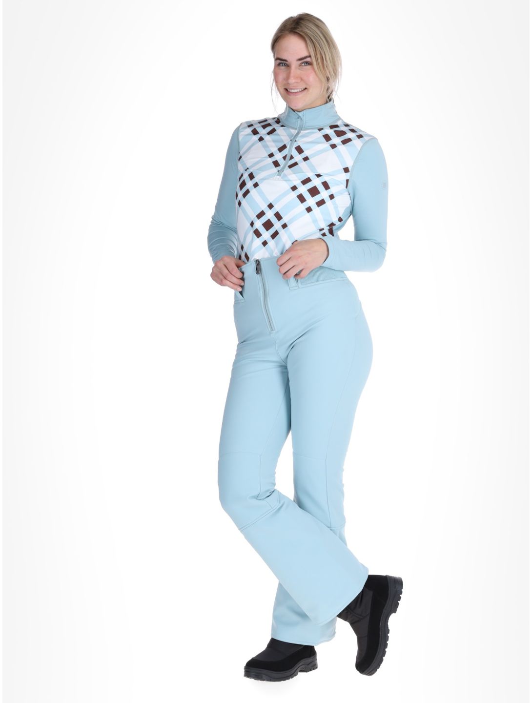 Poivre Blanc, Traditional 24PBH1121/WO/A pantaloni da sci softshell donna Aloe Blue blu 