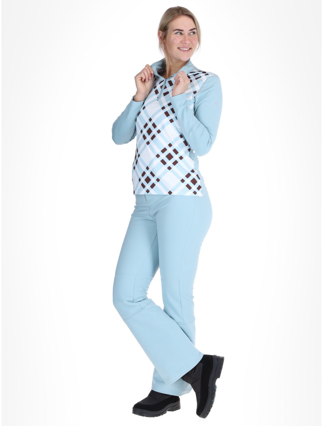 Poivre Blanc, Traditional 24PBH1940/WO/C maglione donna Cross Aloe Blue bianco, blu 