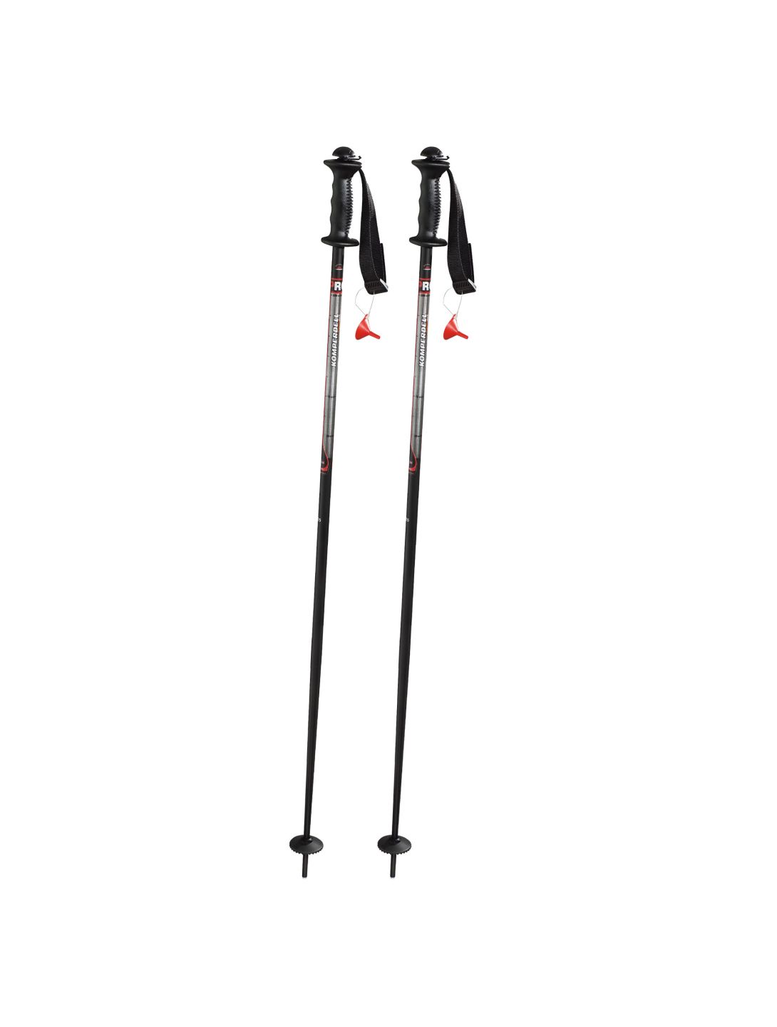 Komperdell, Alpine Schnapspole, ski sticks, black