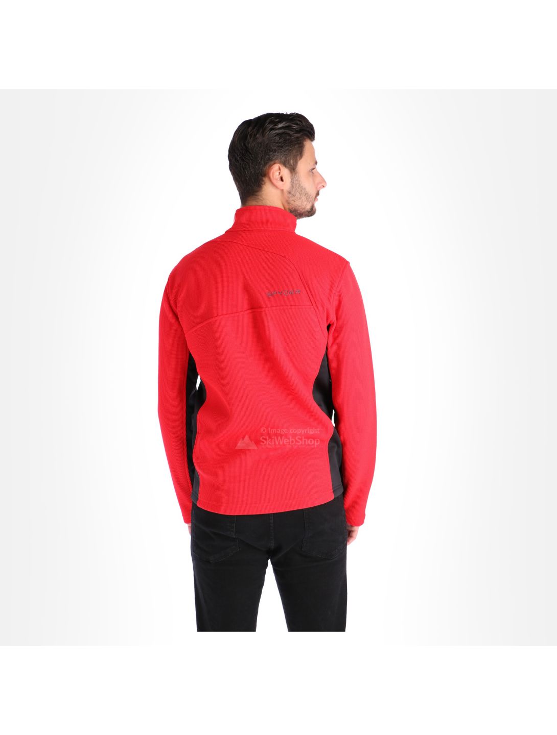 Spyder, Bandit, maglia mezza zip, uomo, rosso/nero