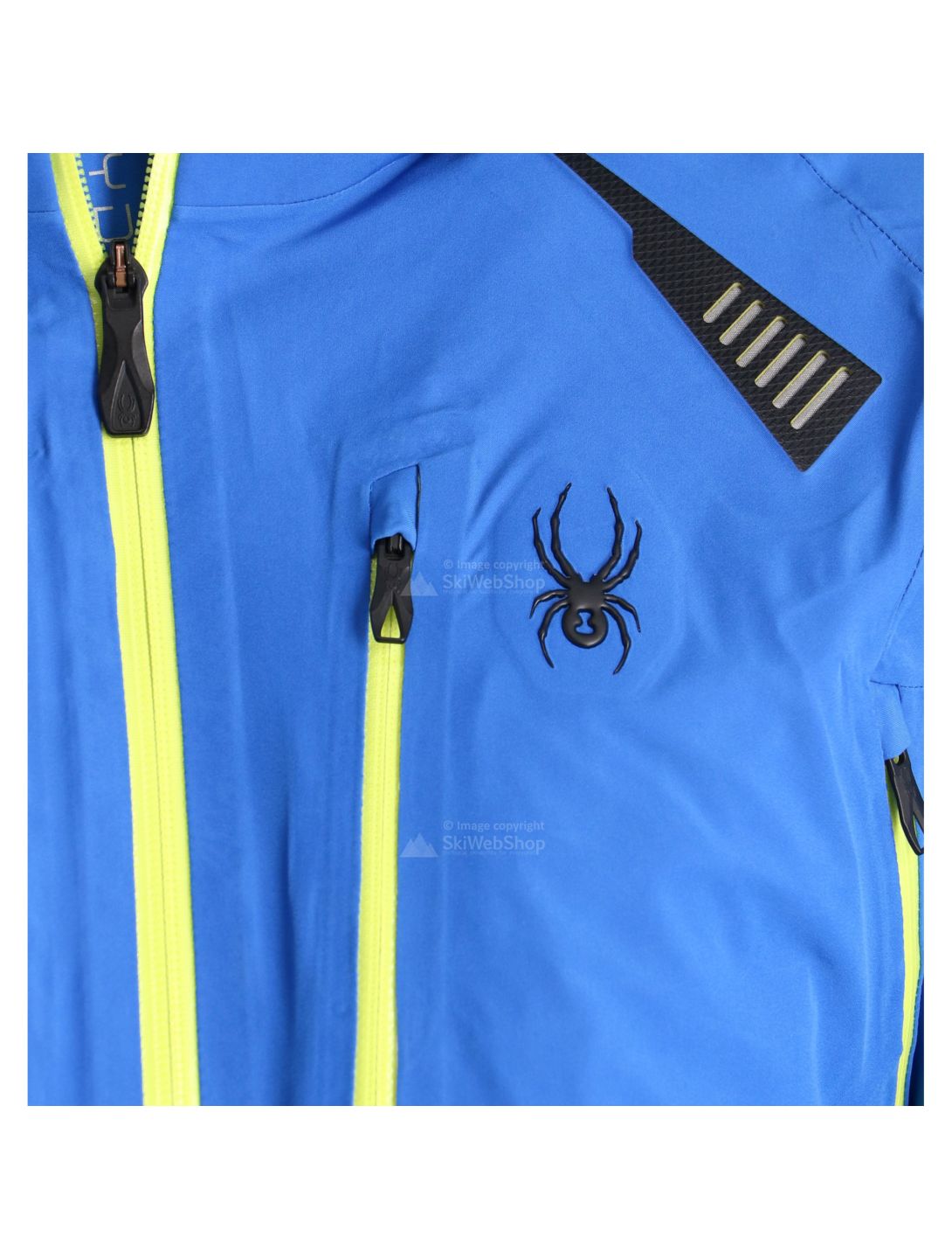 Spyder, Pinnacle, giacca sci, uomo, blu royal/giallo acido