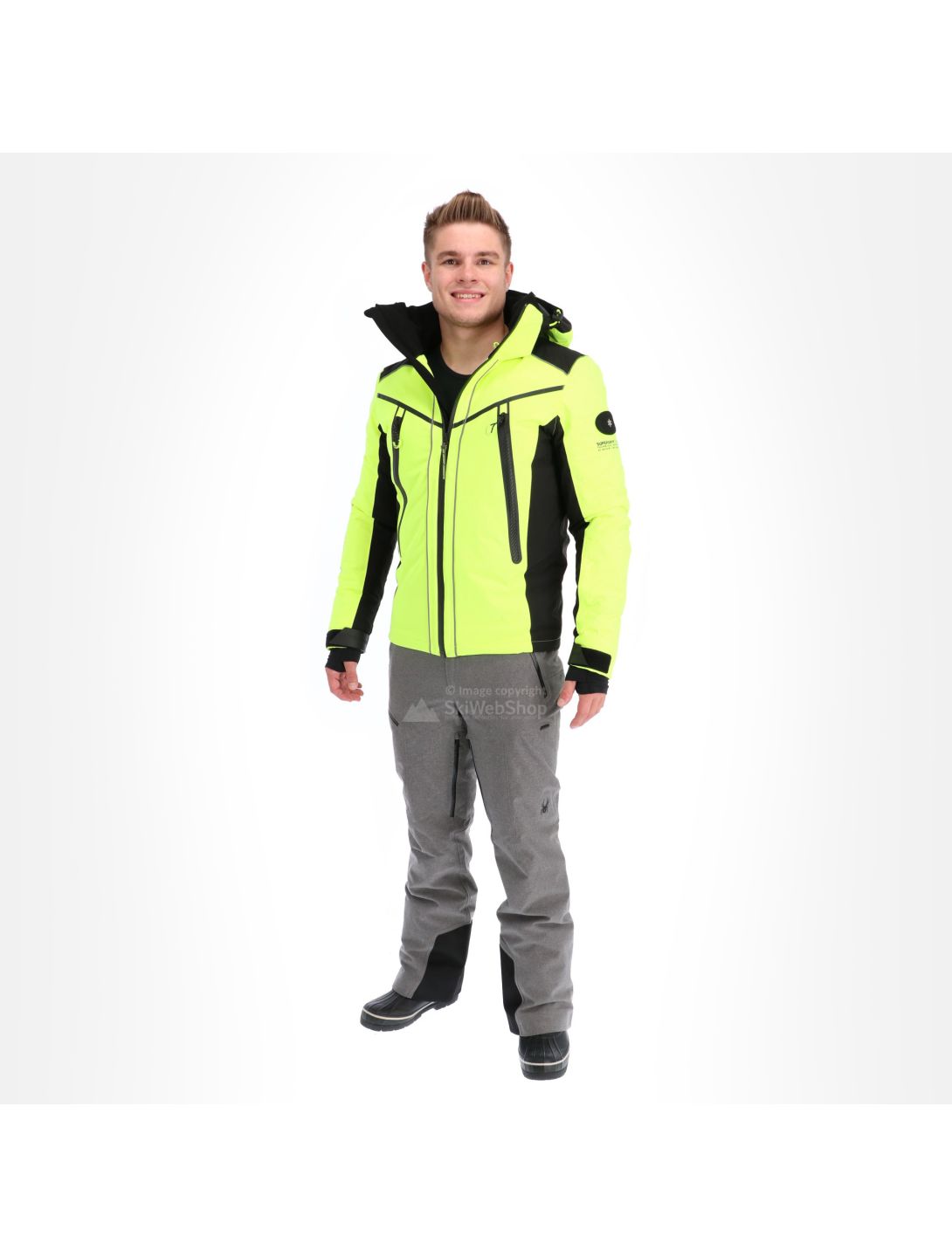 Superdry, Downhill Racer Padded , giacca da sci, uomo, rescue giallo