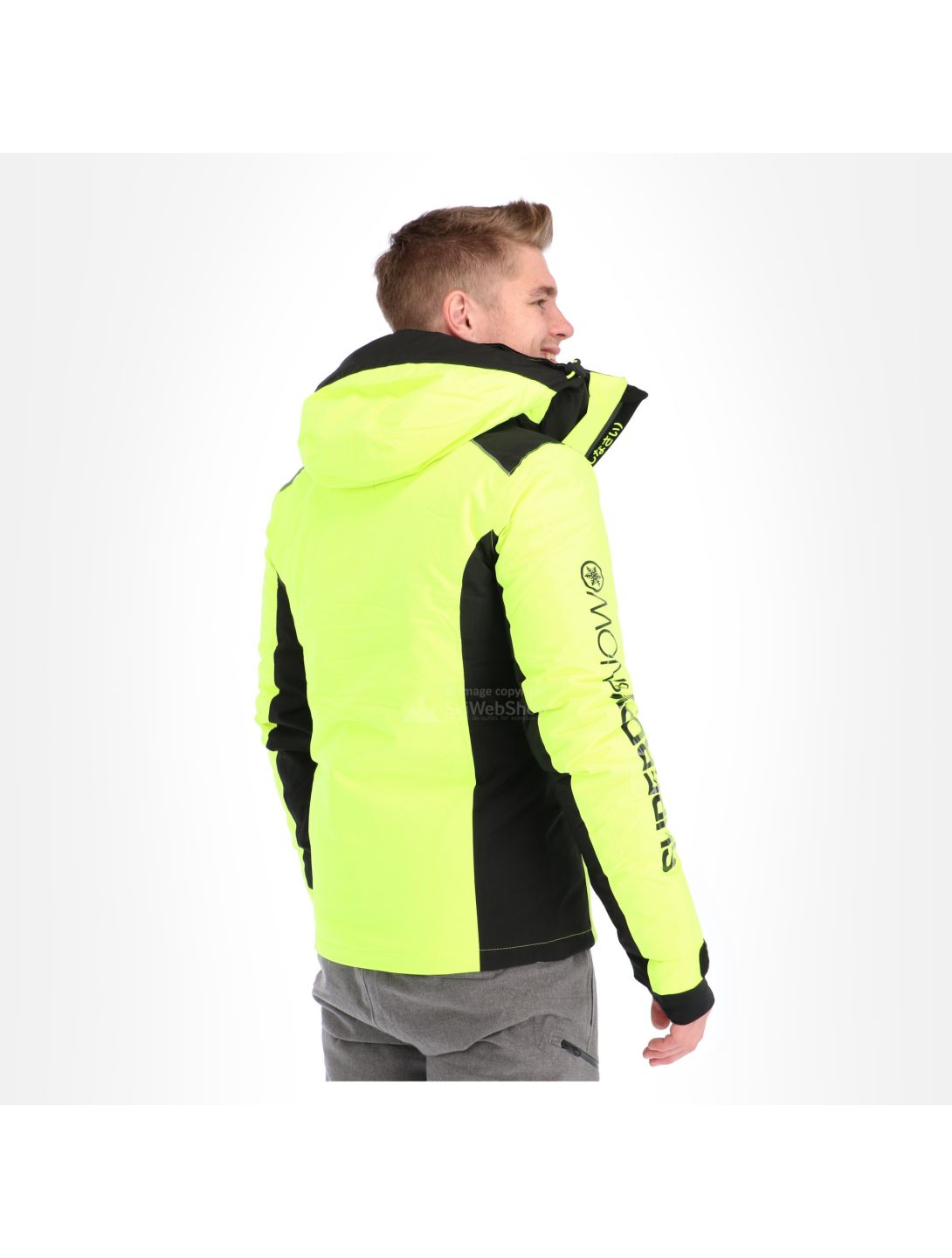 Superdry, Downhill Racer Padded , giacca da sci, uomo, rescue giallo