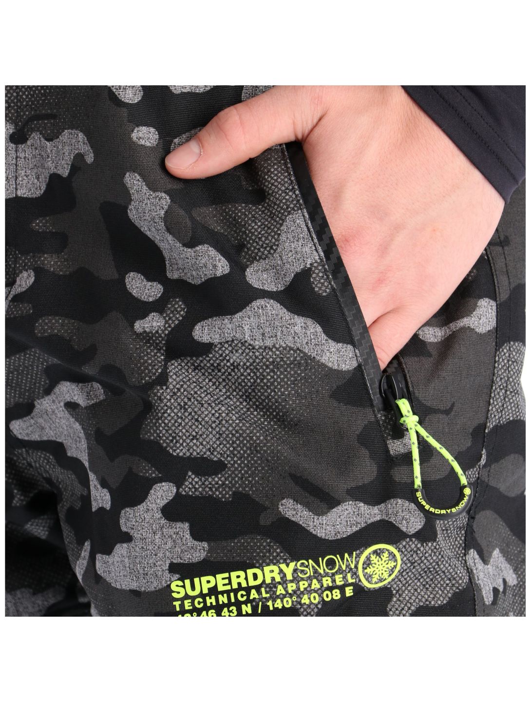 Superdry, Snow, pantaloni da sci, uomo, contrast camo grigio