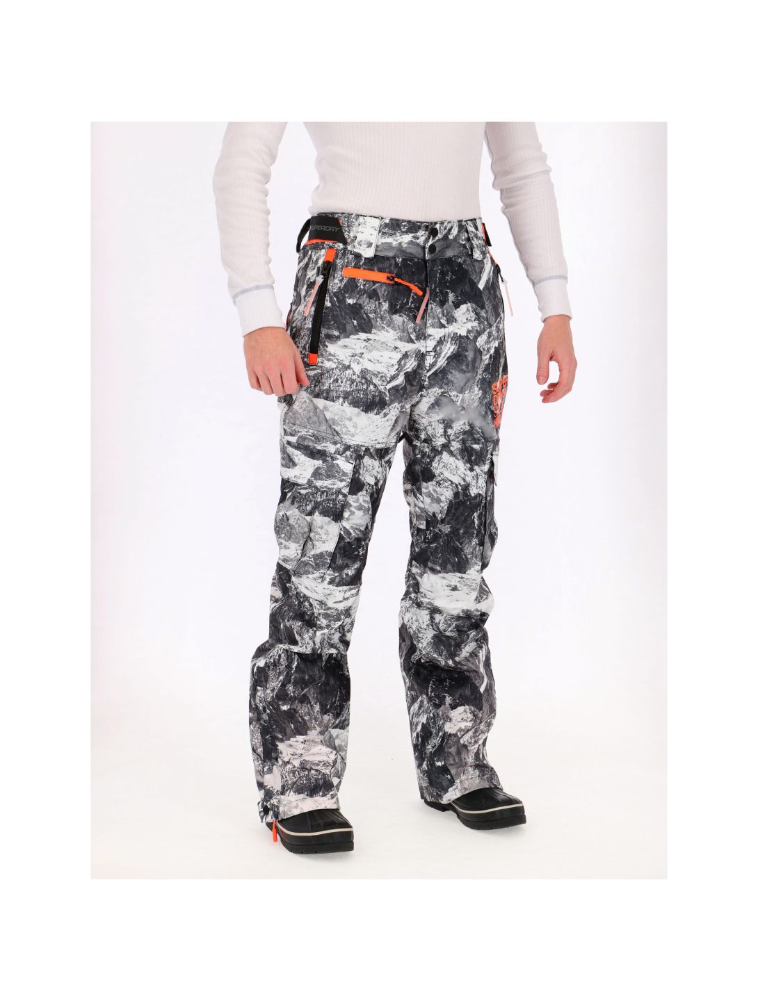 Superdry, Snowpants, pantalone sci, uomo, stampa scogliera