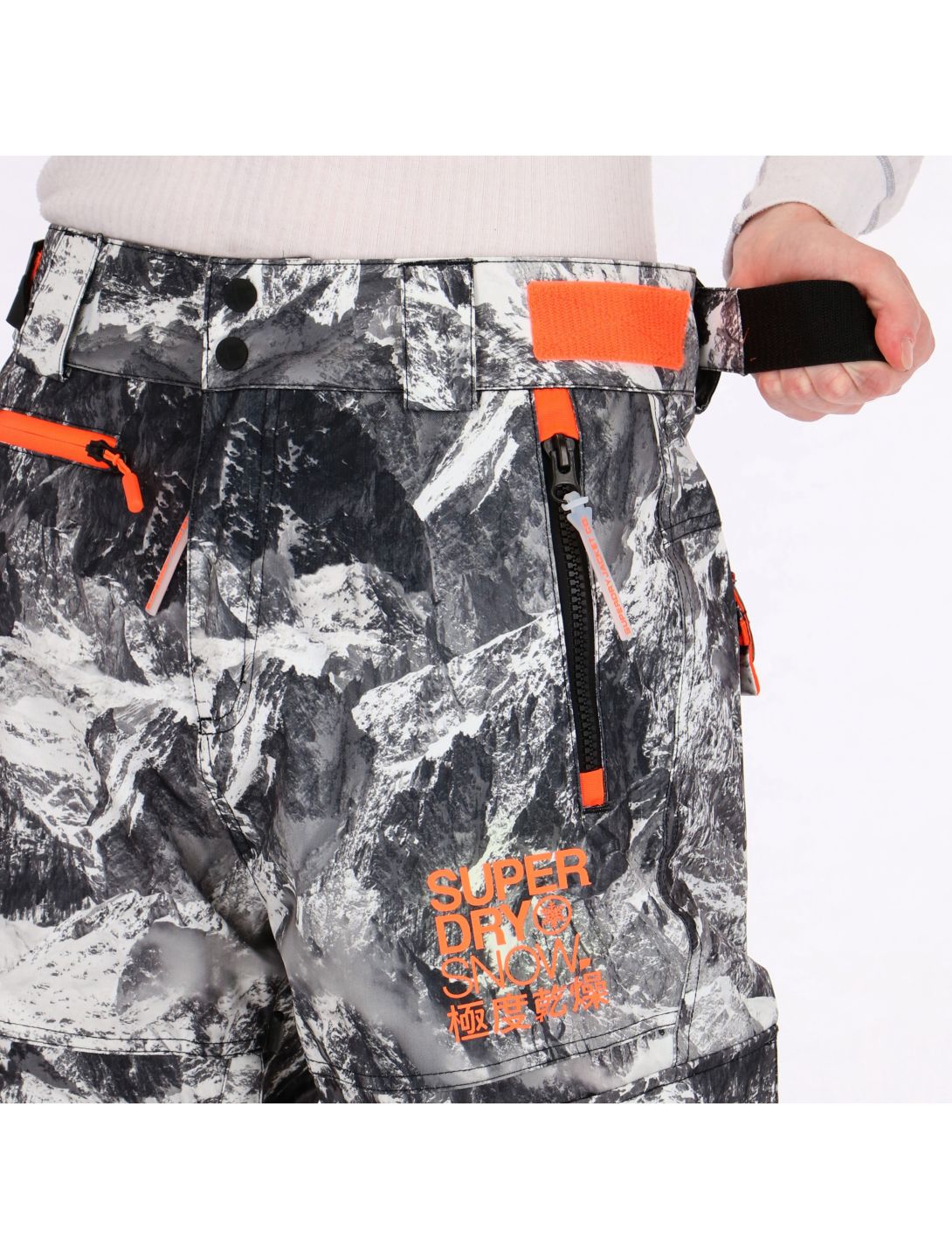 Superdry, Snowpants, pantalone sci, uomo, stampa scogliera