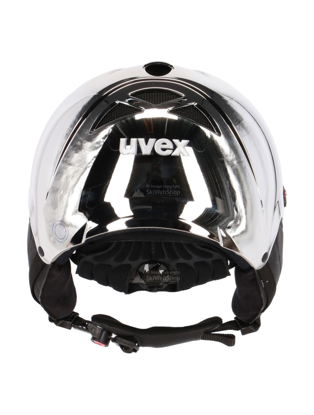 Uvex, HLMT 300 Visor Chrome LTD casco sci, argento