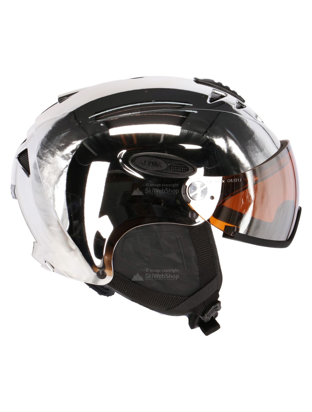 Uvex, HLMT 300 Visor Chrome LTD casco sci, argento