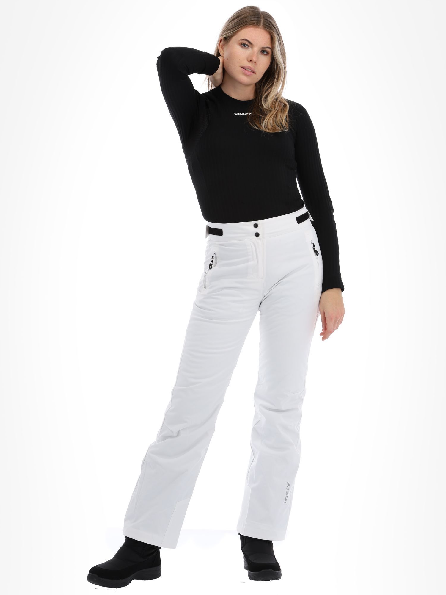 Degre7, Valgau pantaloni da sci softshell donna White bianco